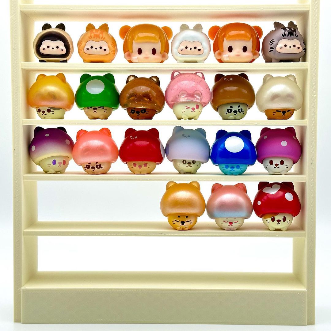 The adorable display of @ifitsfuncountmeone cute collection of Mushroom Cats and Kiki&amp;Tata. 😍 

Loving this colorful collection and the effect of the metallic colorways ✨
