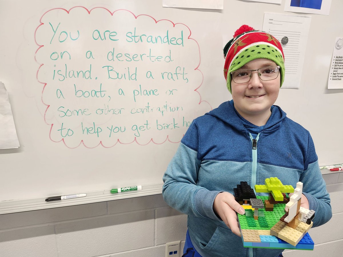 KarrasSL's tweet image. When you&apos;re the only one who shows up for LEGO club, you can really go all out on the challenge😆 Escape planned, raft built, island crafted, even a great back story on how you ended up on that lonely island to boot! #letyourimaginationsoar #legofun @IRIC_WC @MrsPedersen88