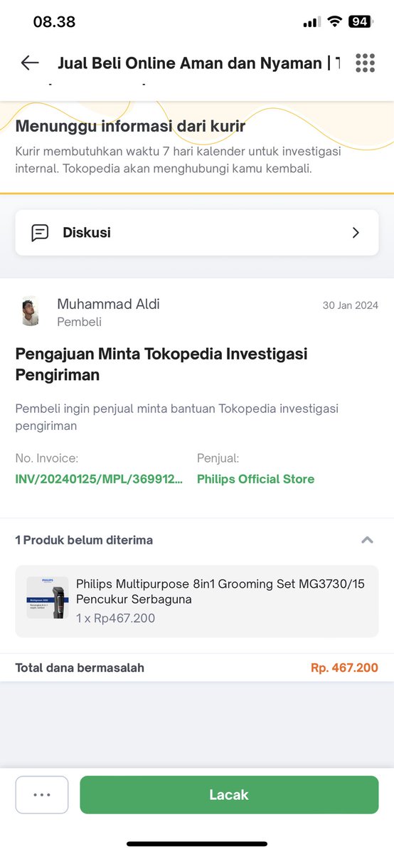 Aldijcoo's tweet photo. @idexpress_care Tolong dong @tokopedia @TokopediaCare saya sering belanja di tokopedia setiap pengiriman lewat @idexpress_care selalu terlambat ini sudah jalan 4 hari paket ga bergerak, waktu komplain juga disuruh nunggu 7 hr dan tidak ada respon tolong idexpres di blacklist aja dr mitra tokped https://t.co/sXnvXqyUV0