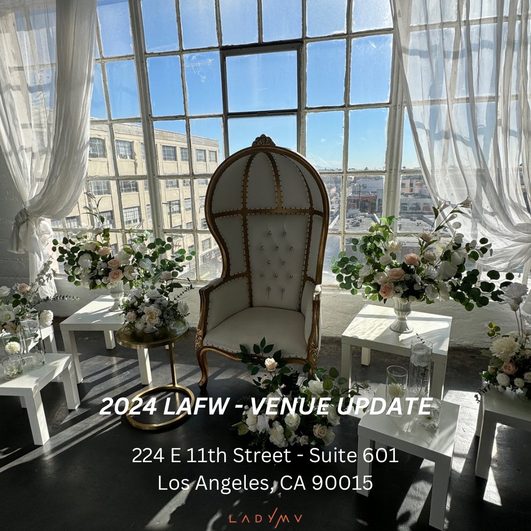 OfficialLadyMV's tweet photo. Lady MV 2024 LAFW Fashion Mixer &amp; Showcase
⭐️ Venue update:
- 224 E 11th Street - Suite 601, Los Angeles 90015
⭐️ Friday, March 22nd
.
.
.
#ladymv #lafw24 #lafw24 #fashionweek https://t.co/NQtKB2kH9t