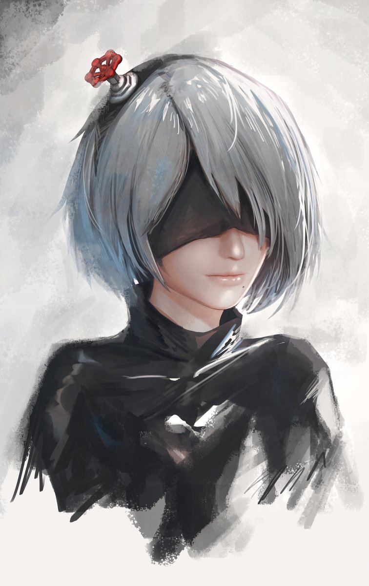ヨルハ二号B型 ,ヨルハ二号B型 「2B 」|advarcherのイラスト