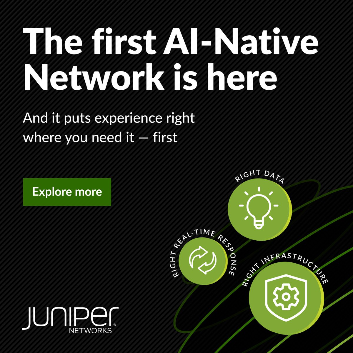 Explore the future of networking with @JuniperNetworks' #AINative Networking Platform! 

Our platform ensures reliable, measurable, &amp; secure connections. See how: juni.pr/3vUps2z