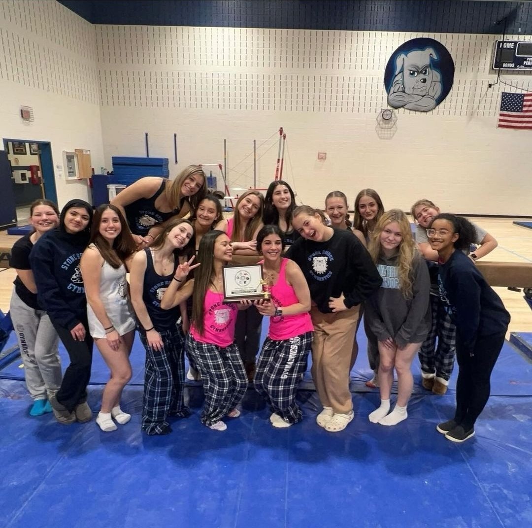 Congratulations to the Stone Bridge Gymnastics team on winning the Potomac District Championship!  Make sure to come out to the DogPound Thursday 2/1 at 5pm to watch them to compete for the Region Championship.#SBOE