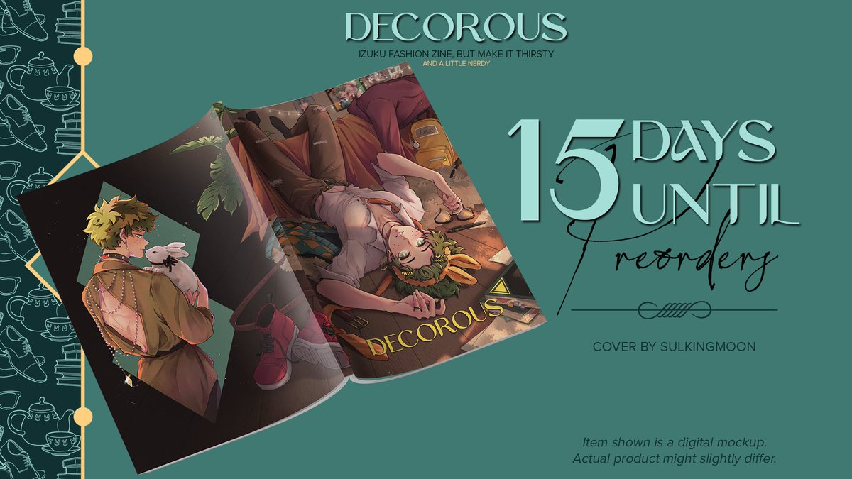 📚 15 DAYS📸 

Are you feeling the heat? We're excited to reveal our incredibly thirsty cover by the amazing <a href="/sulkingmoon/">KURO🌙</a>!!

Preorders open on February 14th at 11am ET

#dkfashionzine💚