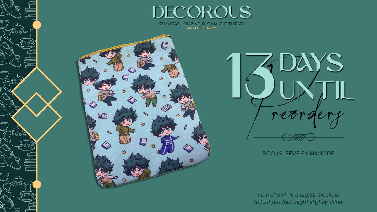 📚 13 DAYS📸 

Your books are looking a bit cold. How about a Limited Edition cozy booksleeve by the fantastic <a href="/hanode_art/">Hanode | Bkdk canon 🧡💚</a>. Only 100 bundles available.

Preorders open on February 14th at 11am ET

#dkfashionzine💚