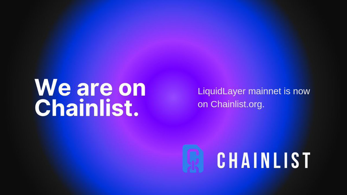 LiquidLayer_'s tweet image. LiquidLayer Mainnet is now on Chainlist! Connect your wallet and easily add the network directly from there. Check it out: chainlist.org/chain/25186.
#LiquidLayer #PoW #Chainlist $LILA
