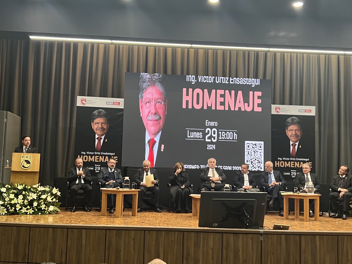 Homenaje póstumo a un gran ingeniero mexicano, un gran amigo, Ing Víctor Ortiz Ensastegui !