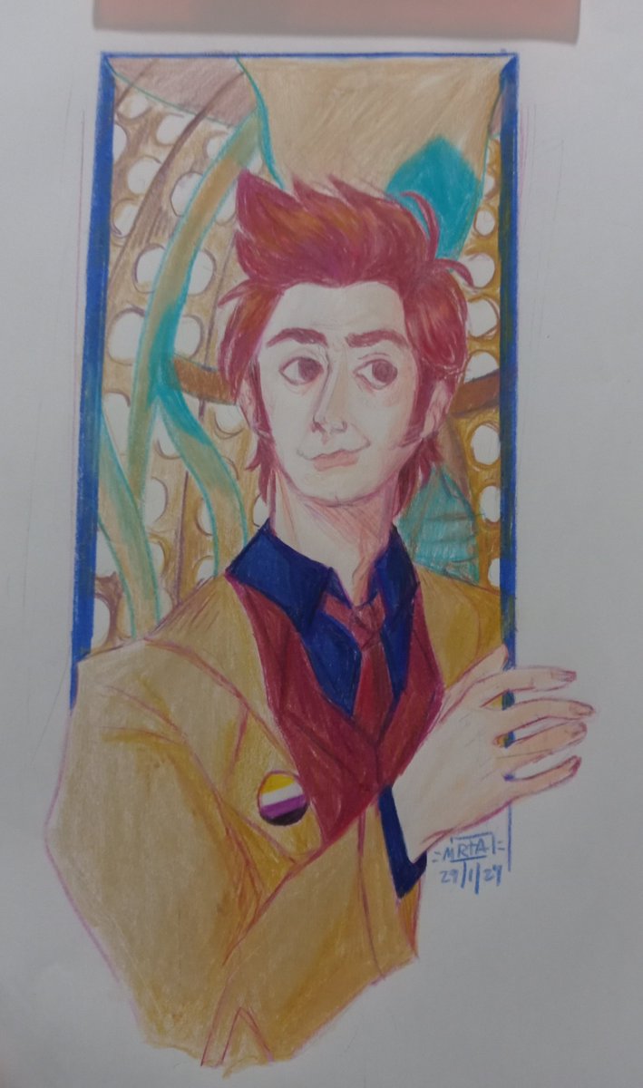 ScorpioAiram's tweet photo. Happy trans visibility day!

I'm actually very into Doctor Who these months so i did 10th because the Doctor is such an enby icon :33 https://t.co/BTzYN1kpNI