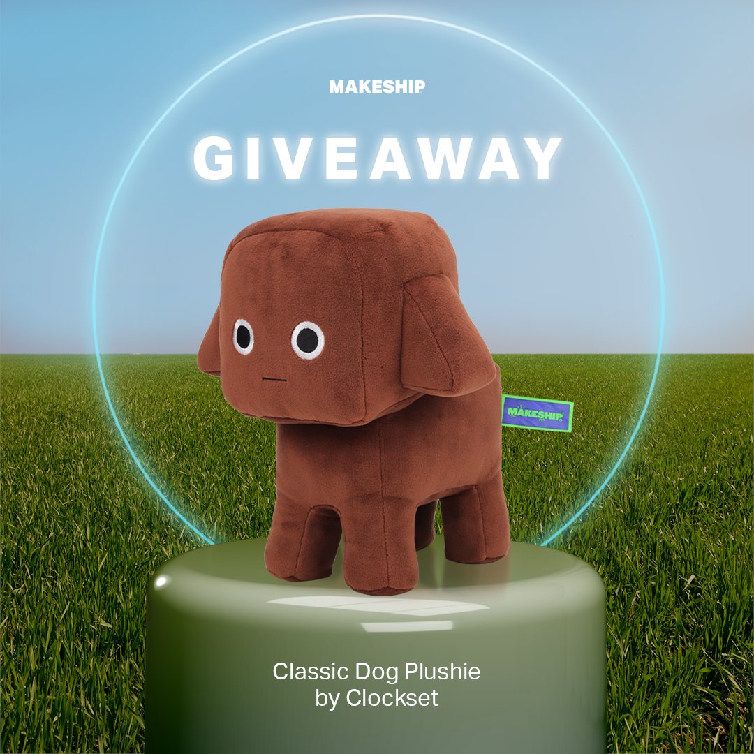It’s giveaway time! We’re giving you the chance to win 1 of 2 Classic Dog Plushies! 🥳

Here's how to enter:
- Follow @makeship and <a href="/ClocksetY/">Clockset</a>
- Retweet this post ♻️

Giveaway ends 2/4 📅 at 6pm EST. Good luck!

#Makeship #Dog #Giveaways