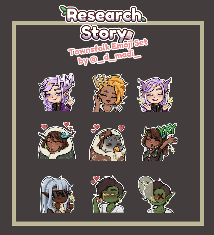 mikixen_'s tweet photo. New Townsfolk emoji set for our Discord server! Made by the lovely @_d_madi_ 💗✨

(Look at them!! 😍) https://t.co/yMCJOoGoZS