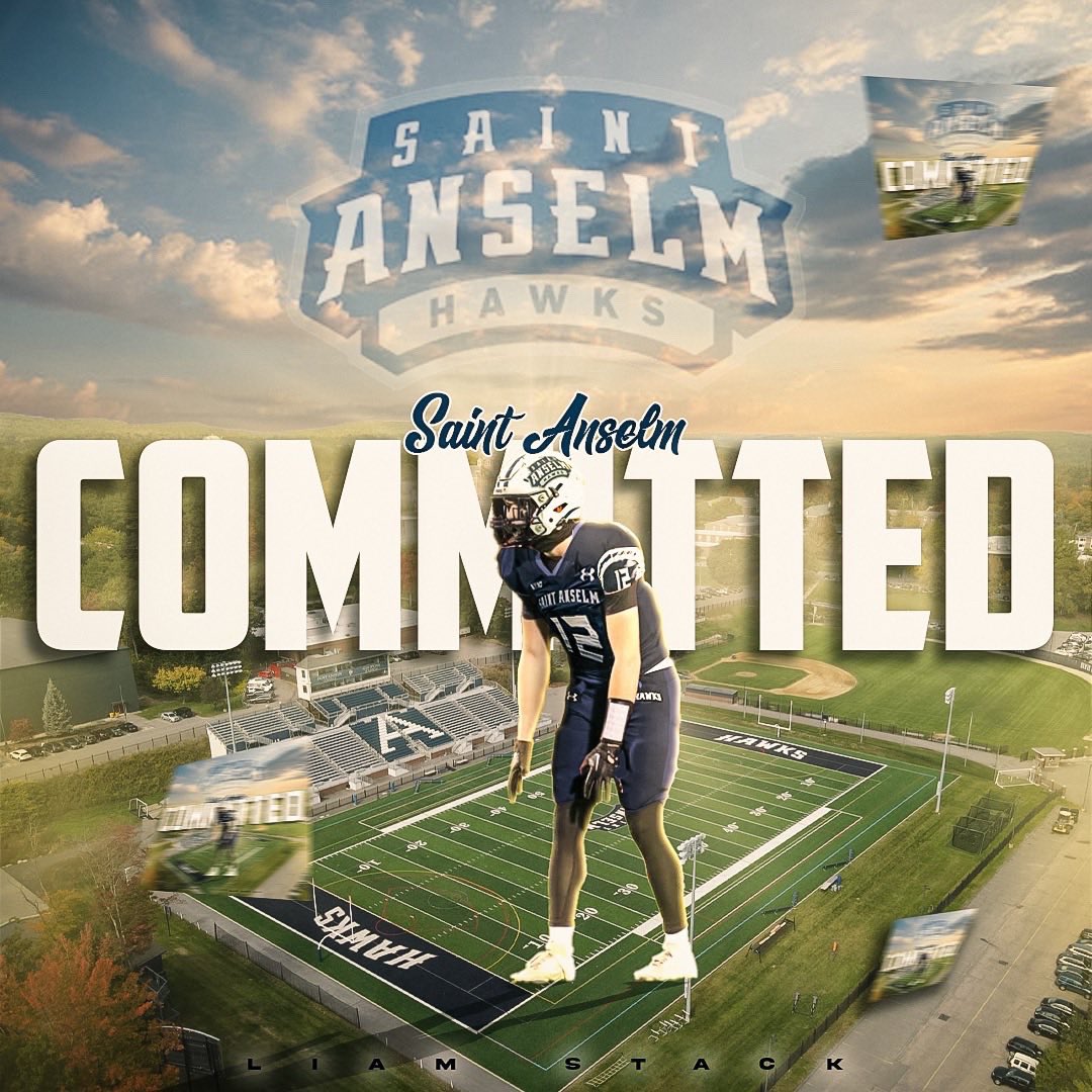 Liamstack217's tweet image. Proud to say that I am 100% commited to Saint Anselm College excited for what’s to come