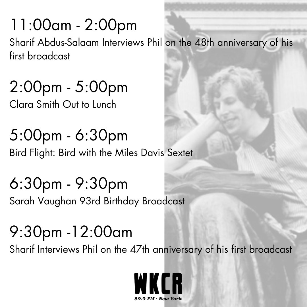 WKCRFM's tweet image. Celebrating the date of his first broadcast on 89.9 FM, WKCR hosts the third annual Memorial Broadcast in honor of the late Phil Schaap. Join us for 24 hours of archival Phil Schaap broadcasts from the last half-century, all day Friday, February 2nd 2024 on WKCR 89.9 FM ❤️