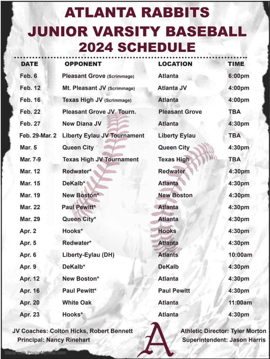 Atlanta Rabbits HS Baseball (@rabbsbaseball) on Twitter photo 