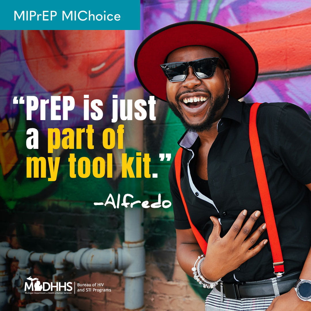Sexual health is a part of one’s overall health. PrEP is a tool that helps protect against HIV. See what other Michigander’s say about PrEP and take the next steps at Michigan.gov/MIPrEP.

#PrEP #HIV #SexualHealth #Michigan