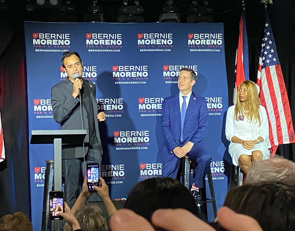 Great event tonight with <a href="/VivekGRamaswamy/">Vivek Ramaswamy</a> and <a href="/berniemoreno/">Bernie Moreno</a> tonight in Columbus!