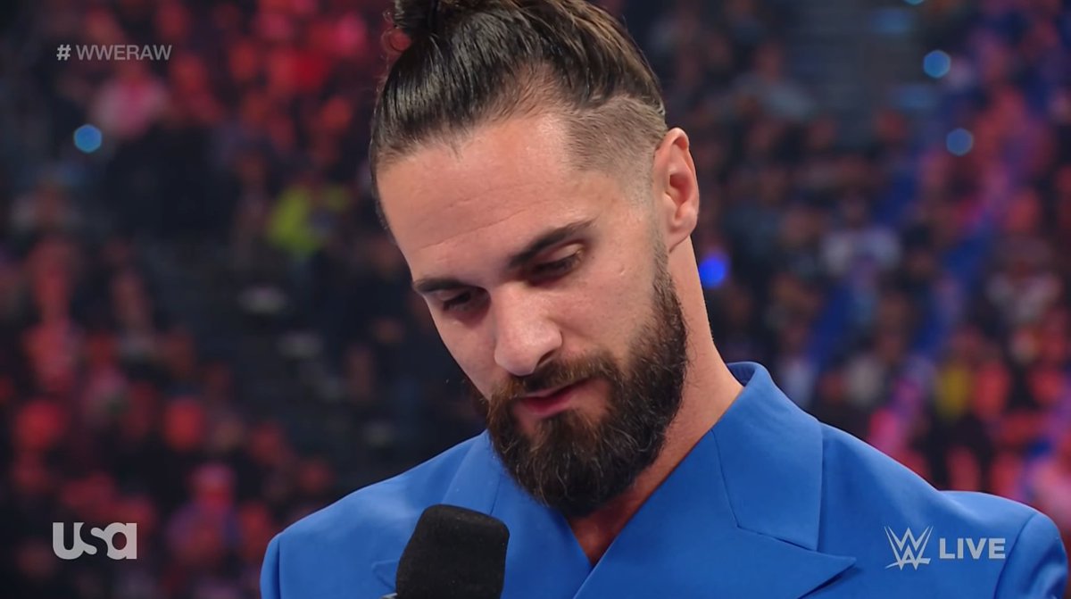 SeanRossSapp's tweet photo. "Do you want the Hulk Hogan title? The Hollywood title? The one for people who politic their way to the top? Or do you want the Dusty Rhodes title? The blue collar title." - Seth Rollins https://t.co/94JwY12VfU