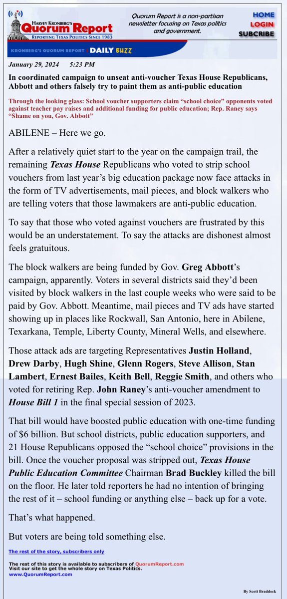 Gov <a href="/GregAbbott_TX/">Greg Abbott</a> is a liar.

An immoral, unrepentant, prideful, ambitious, egregious liar.

He knows anti-voucher rural Republican House members support #txed schools &amp; their full PUBLIC funding.

He lies about them anyway.

He is lost. Completely lost.

#txlege <a href="/scottbraddock/">Scott Braddock</a>