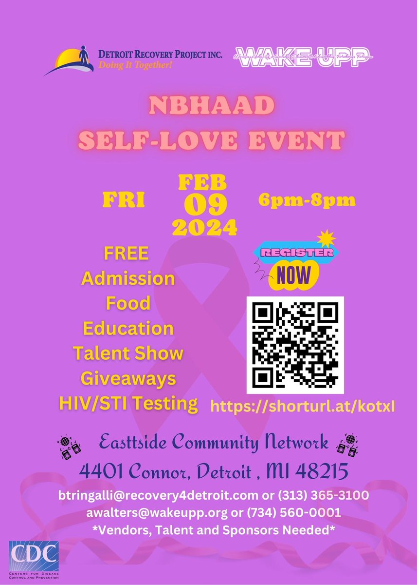 National Black HIV/AIDS Awareness Day Self-Love Event - This event will be an engaging experience featuring musical performances, spoken-word presentations, and meaningful discussions on self-love, self-care, as well as crucial topics like HIV awareness, PrEP, and PEP.
#NBHAAD