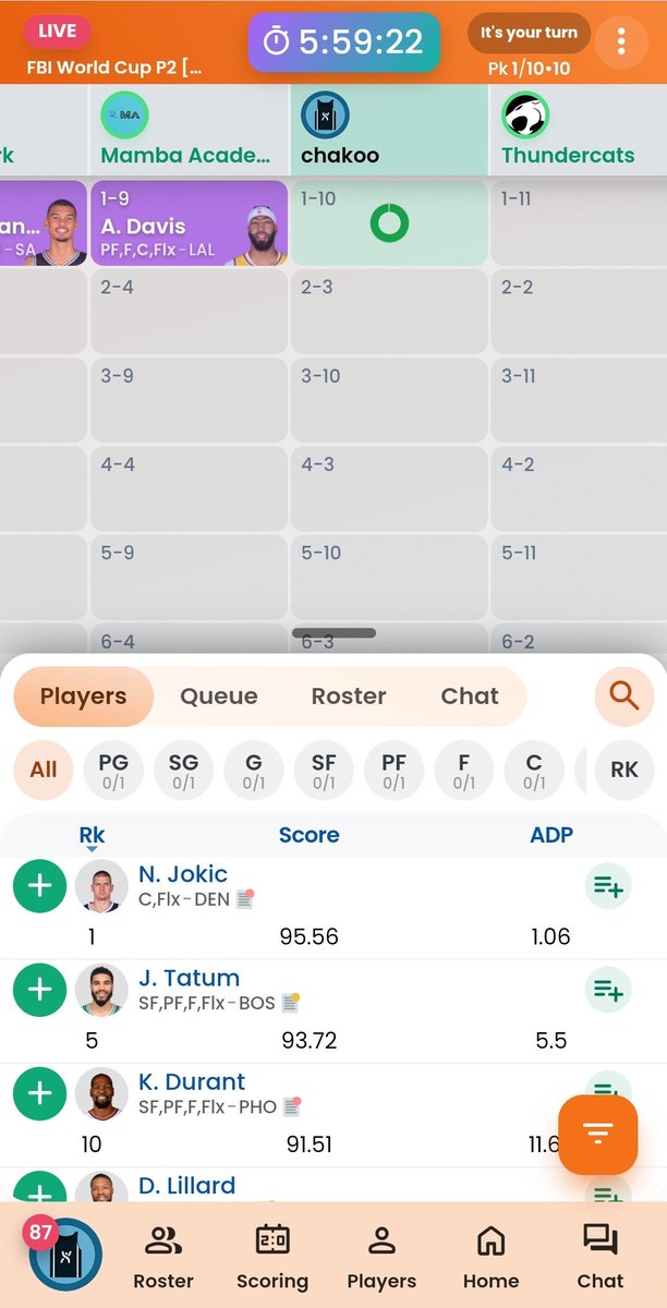 Jokic still available at 10? Currently drafting for the @FBIBasketball x @lockedonfantasy World Cup phase 2. It'll be 2 fantasy elimination weeks: Feb 5 to 11 and Feb 12 to 25. Update: I picked up Kawhi and I just found out my 1st week opponent has Steph! #FantasyBasketball