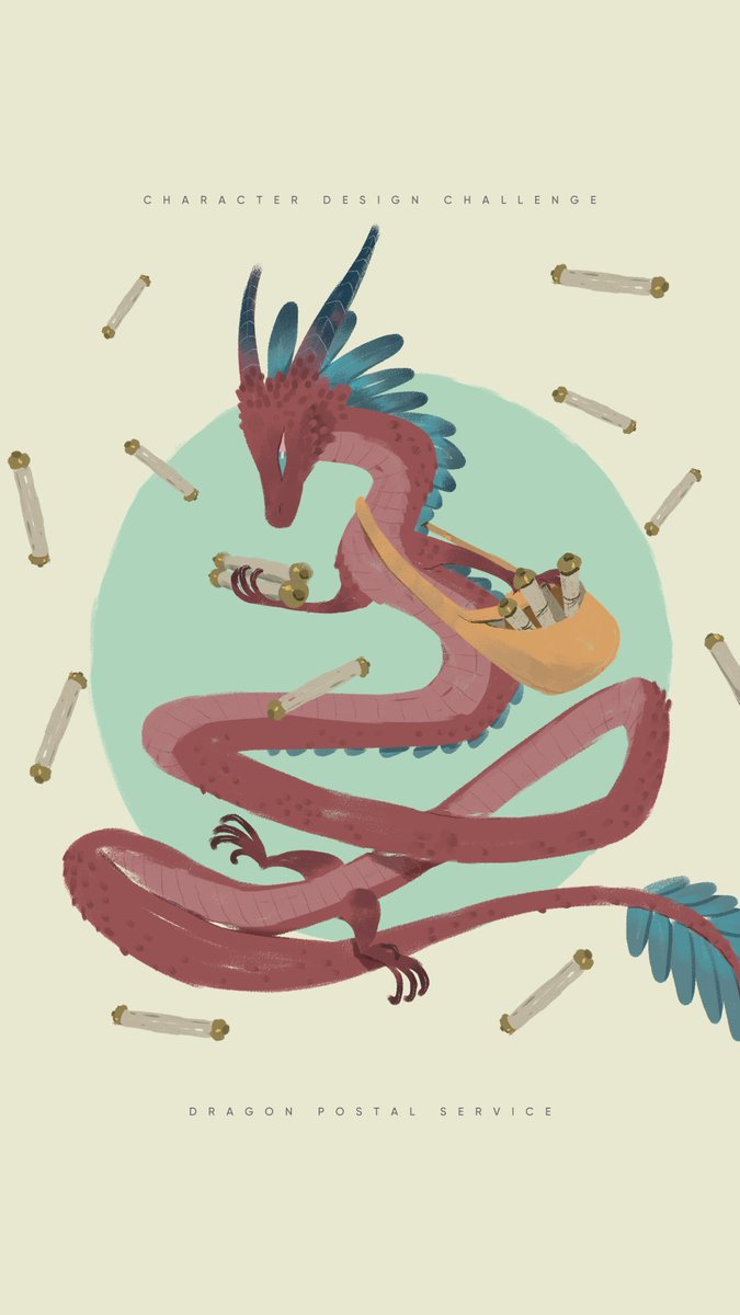Dragon Postal Service for  #characterdesignchallenge.