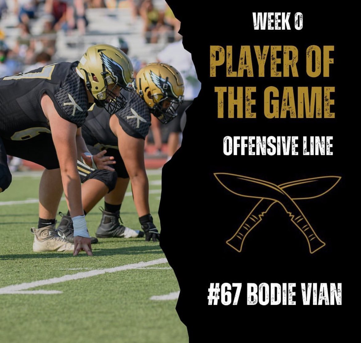 VianBodie's tweet photo. Week one player of the game! Co 25’ #oline #dline #d1 #football https://t.co/aQQRC0ChiN