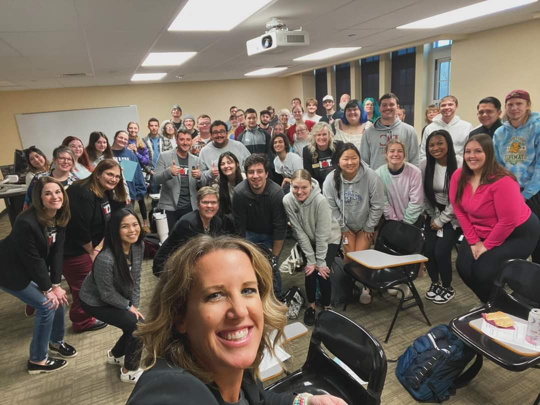 The KTOY team was at Bethel College this morning spreading joy on their beautiful campus. Thank you for such a fun morning!! We definitely couldn’t pass up a picture with the Threshing Stone. #threshers #rollon #ktoy2024 @bethelcollegeks