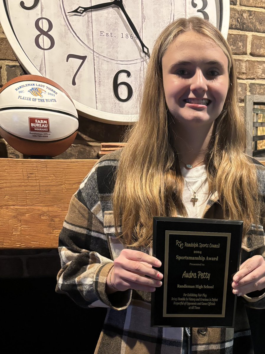 Tiger Women's Hoops (@randlemanwbb) on Twitter photo Congrats to <a href="/petty2024/">Audra Petty</a> for being recognized at the Randolph Sports Council event tonight! Awesome night to see Student Athletes across the county and celebrate their achievements! Great job Audra!!! Congrats to <a href="/petty2024/">Audra Petty</a> for being recognized at the Randolph Sports Council event tonight! Awesome night to see Student Athletes across the county and celebrate their achievements! Great job Audra!!!
