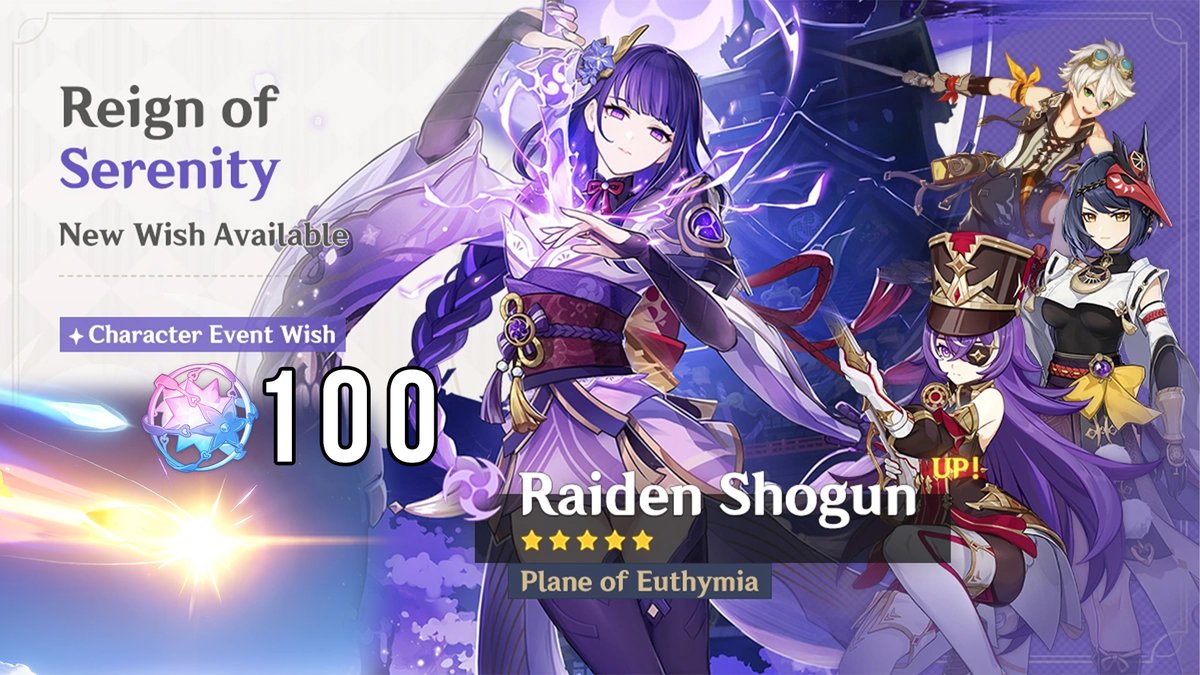 ASTREAMINGPANDA's tweet photo. ๐ It's go-time! ๐ท Luck needed! Going all-in with 100 wishes, zero pity, after a tough 50/50 loss. Chasing Raiden Shogun & Engulfing Lightning! ๐ท#GenshinImpact #wishing #RaidenShogun #EngulfingLightning @GenshinImpact https://t.co/b1wCHRzKST