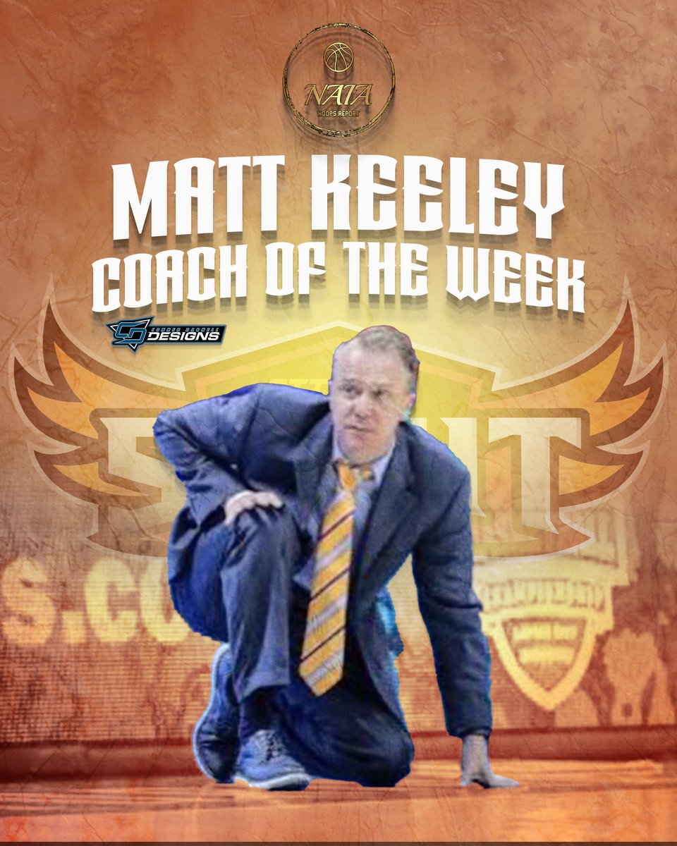 NAIAHoopsReport's tweet photo. ‼️ NAIA Hoops Report Coach of the Week ‼️ Sponsored by @CD_DZNs 

Matt Keeley (@OUAZMBB) 

@CoachKeeleyOUAZ led OUAZ to two big GSAC road wins, including a marathon 3OT road win over RV Vanguard! https://t.co/Pry3614TH5