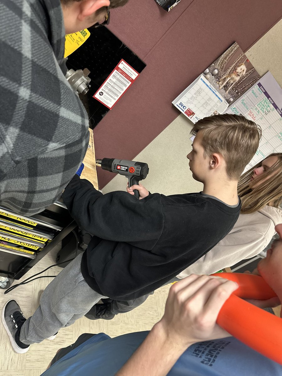 DarkSideRobots's tweet image. Between Markus doing drill press lessons, TJ and Stephen zooming with the Titanium Titans programmers, and Mark teaching electrical basics, we had a lot of on the job training happening today!