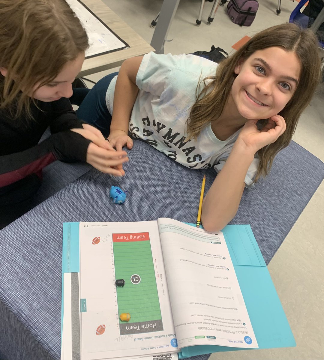 With the Super Bowl just two weeks away what better time to start adding and subtracting integers with a math football game complete with Disney characters as players. 😂 #itsagrizzlything #NPMSgrizzlies