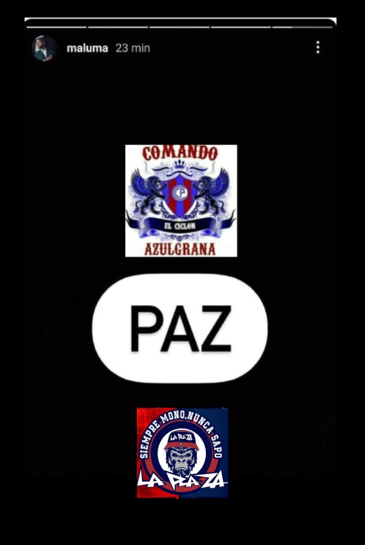 QUE GRANDE MALUMA PIDIENDO PAZ ENTRE LAS BARRAS DE CERRO PORTEÑO