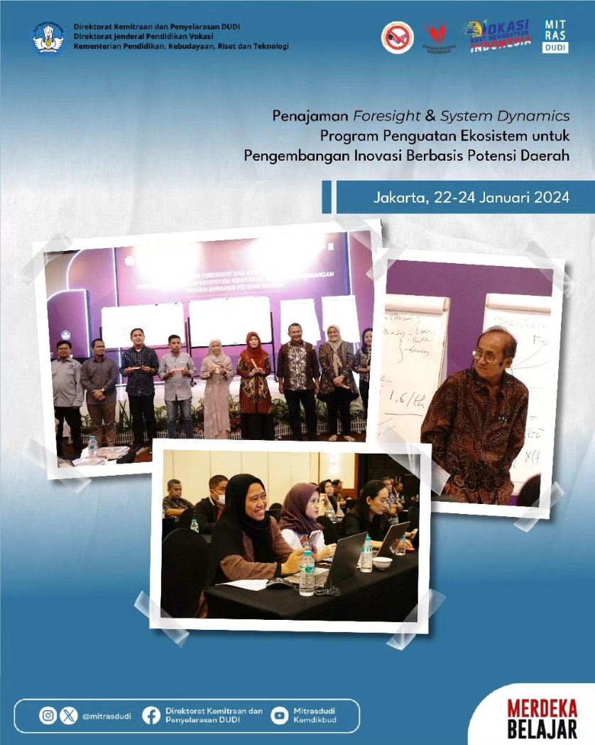 mitrasdudi's tweet photo. Selama 3 hari sebelumnya juga telah dilaksanakan Penajaman Foresight &amp; System Dynamics Program Penguatan Ekosistem untuk Pengembangan Inovasi Berbasis Potensi Daerah. https://t.co/bHUpxbzhHY