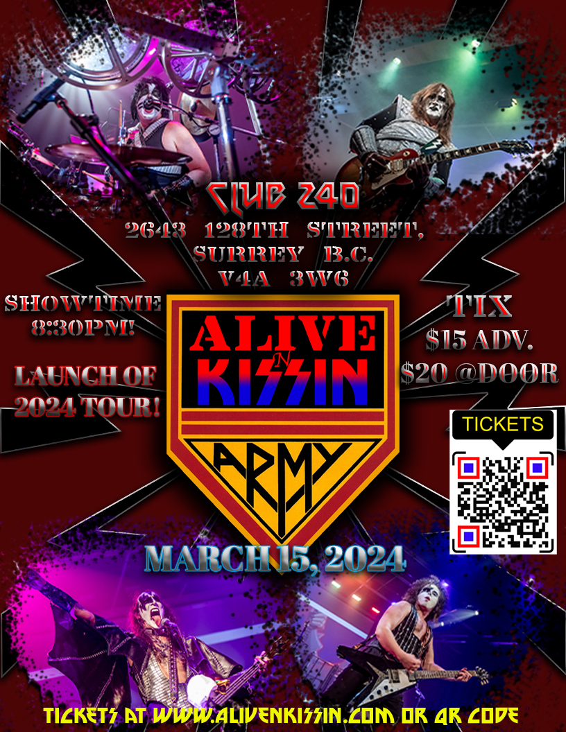 AliveNKISSin's tweet photo. Alive N Kissin' is back in 2024 with our first show! Crescent Beach's Legion CLUB 240 is the hottest venue around for live music right now!
FRIDAY MARCH 15, 2024

CLUB 240 @ Crescent Beach Legion

2643 128th Street Surrey, BC V4A 3W6 https://t.co/lm2l0as7Ro