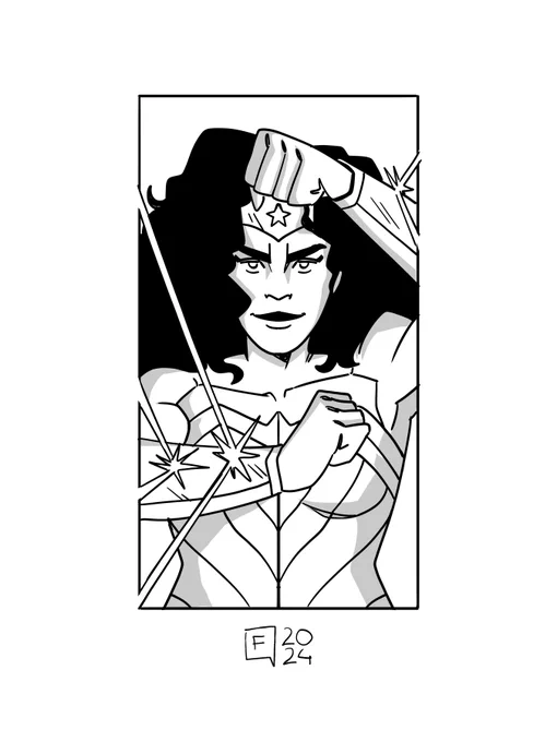 desenhar a mulher maravilha é bem divertido 