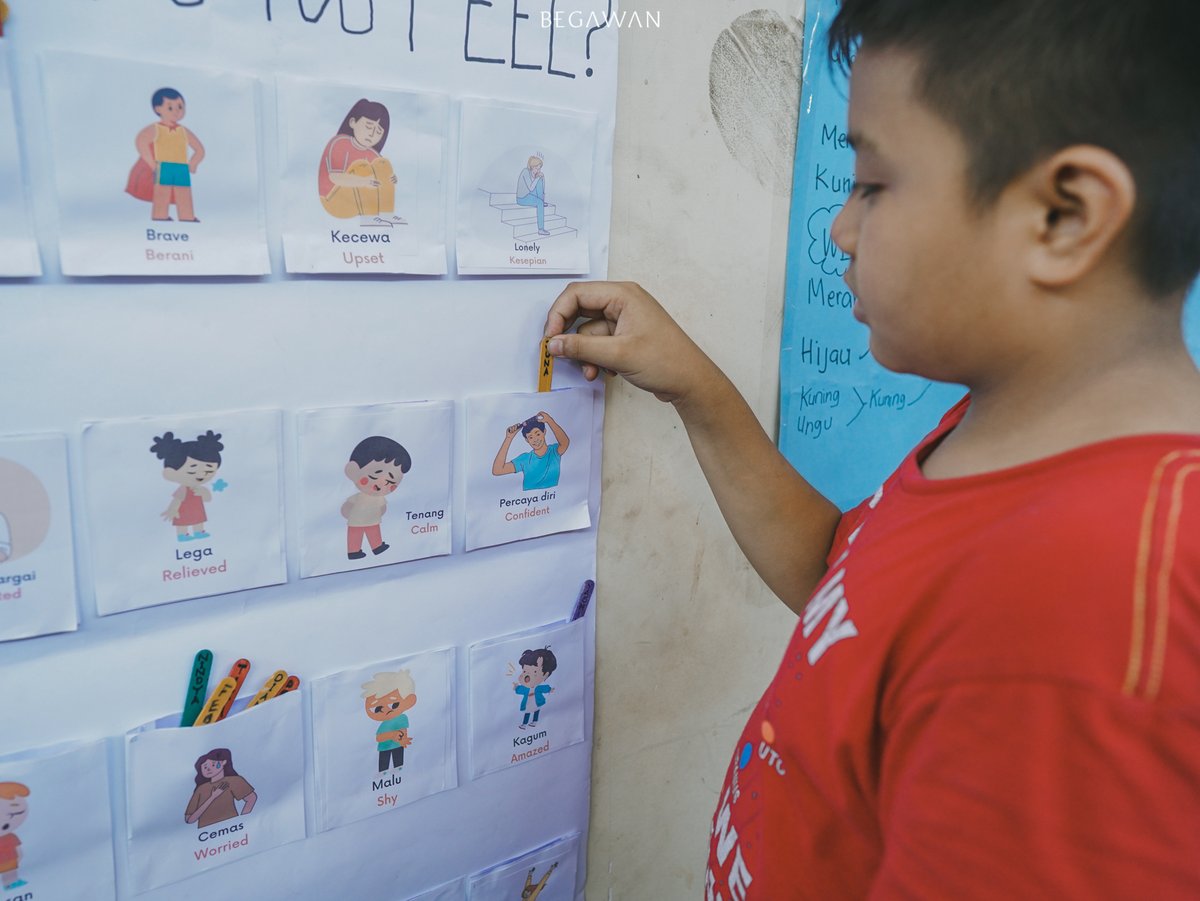 begawanlife's tweet photo. Empowering students through emotional awareness in our Holiday Program! Focused on 'Emotion Regulation,' our activities equip them with self-awareness and regulation strategies, fostering a deeper understanding of emotions. Building a foundation for a positive future! https://t.co/C2TYzKttyE