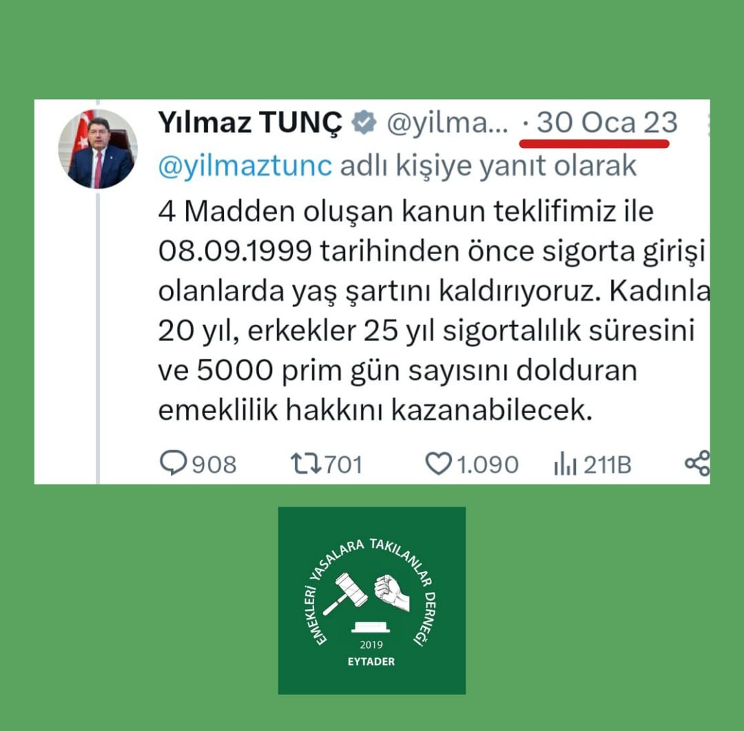 EYTADER NalanESMERAY (@esmeray_nalan) on Twitter photo Sayın <a href="/yilmaztunc/">Yılmaz TUNÇ</a> bu twiti atali tam bir yıl oldu...
#5000KısmiyiVerinKötüSenaryoBitsin Sayın <a href="/yilmaztunc/">Yılmaz TUNÇ</a> bu twiti atali tam bir yıl oldu...
#5000KısmiyiVerinKötüSenaryoBitsin