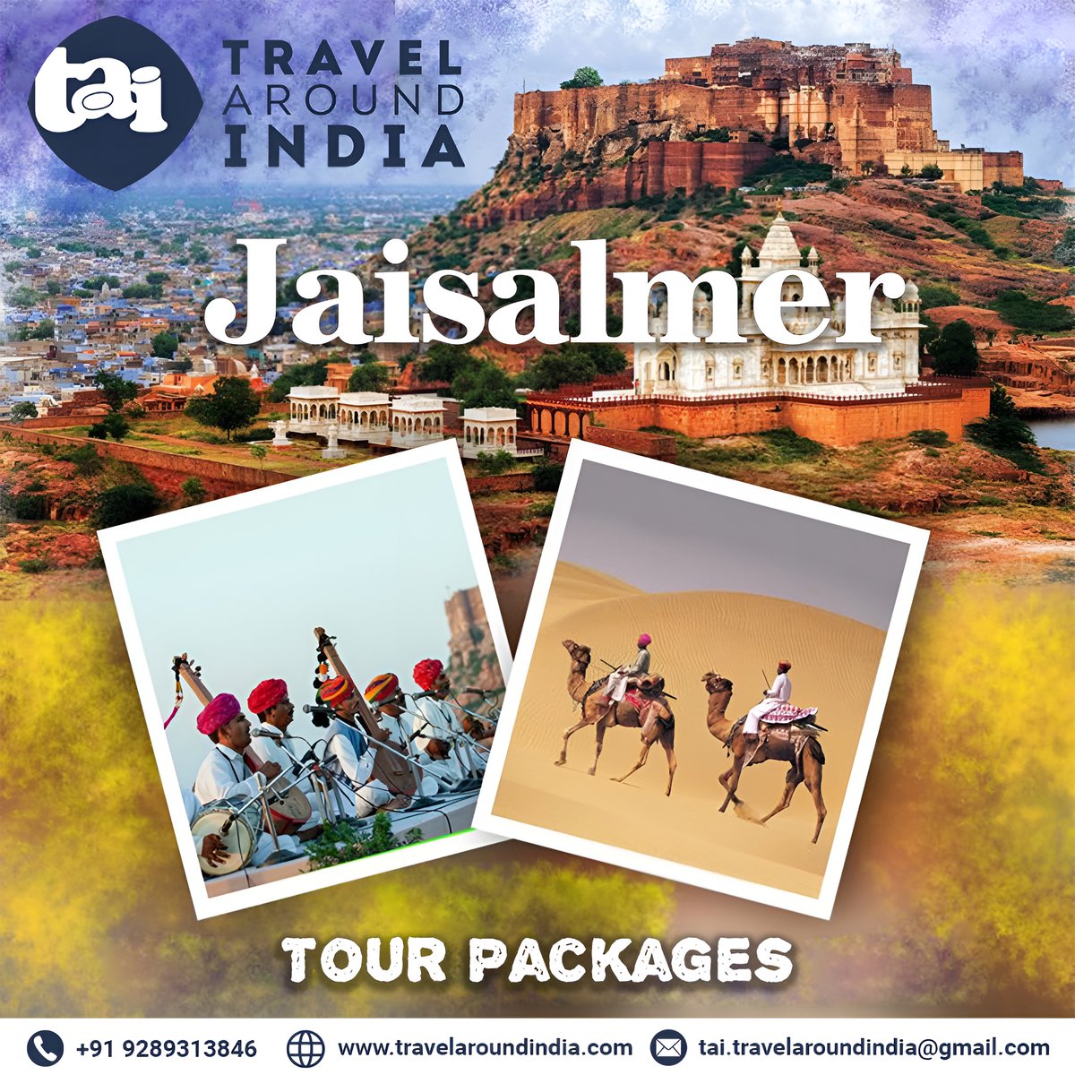 TravelAroundIn3's tweet image. Get best deals on Jaisalmer Tour Packages with Travel Around India (travelaroundindia.com) BEST RATES GUARANTEE!

Email us at tai.travelaroundindia@gmail.com

#jaisalmertourspackages
#jaisalmertours
#jaisalmer
#tai
#travelaroundindia
#india
#Jaisalmertoursim
#rajasthantourism