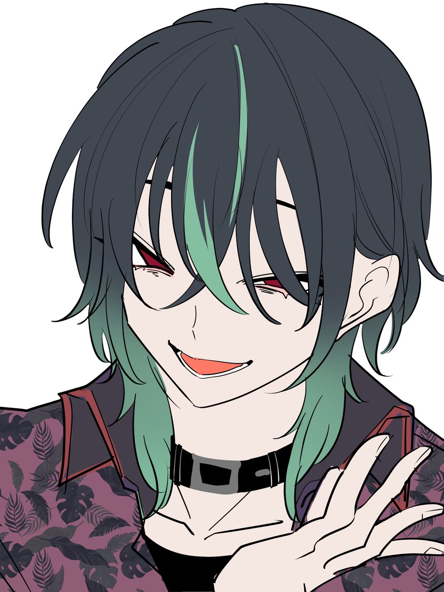 「「趣味の絵が描けなくて描きたい絵が思いつかない～」から「とりあえずヤバそうな男の」|のりぬこ🍜🐈依頼受付中のイラスト