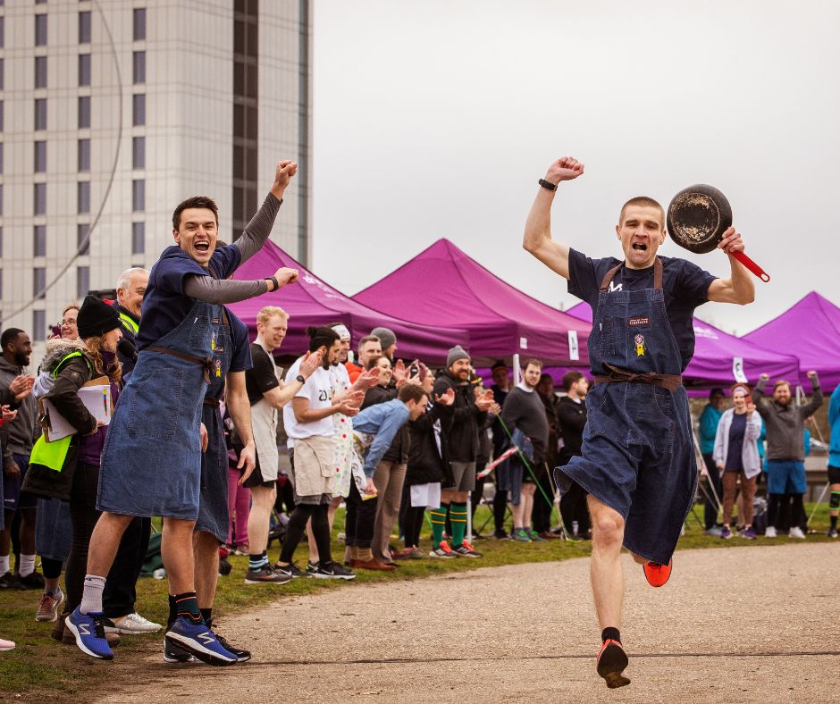 Don't miss out on another year of flipping fun 🥞 There is still chance for your business or community group to form a dream team of 4 at this year's #CorporatePancakeRace! All money raised goes towards the @TheRoseMK. Sign up ➡️ ow.ly/M0ls50QuIHN