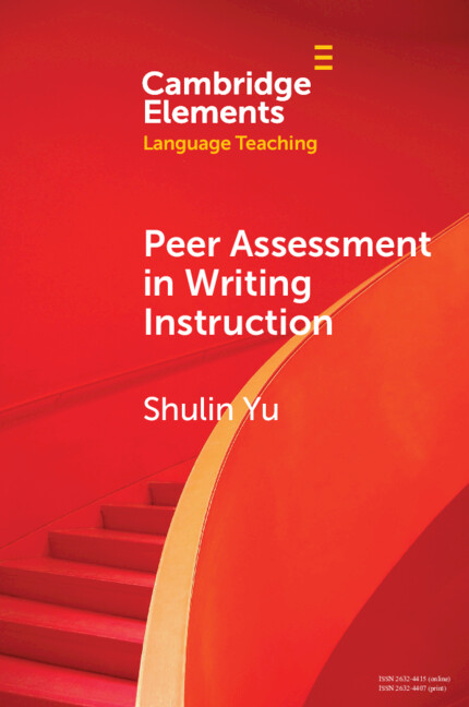 New Cambridge Element Peer Assessment in Writing Instruction by Shulin Yu is now free to read for 2 weeks! 
cup.org/3Sl9N3O
#cambridgeelements #languageandlinguistics