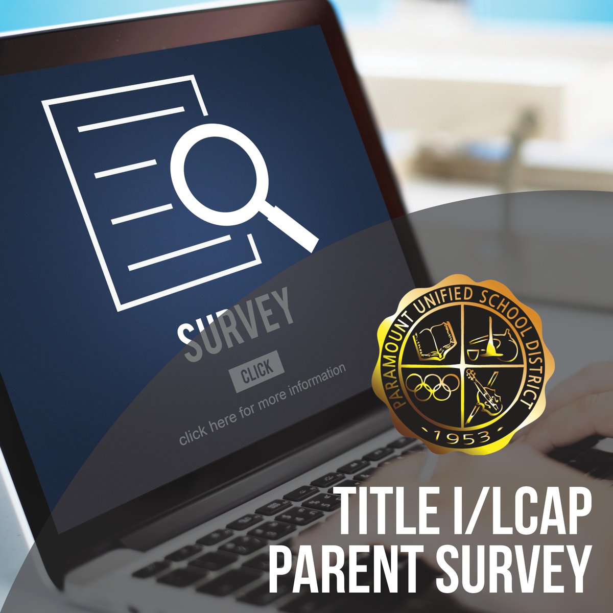 As educational partners your feedback is important to setting the goals and priorities of the District and
your child’s school. Please follow the link below to complete the 2023-2024 Title I/LCAP Survey. Survey Here: bit.ly/24pusdlcap