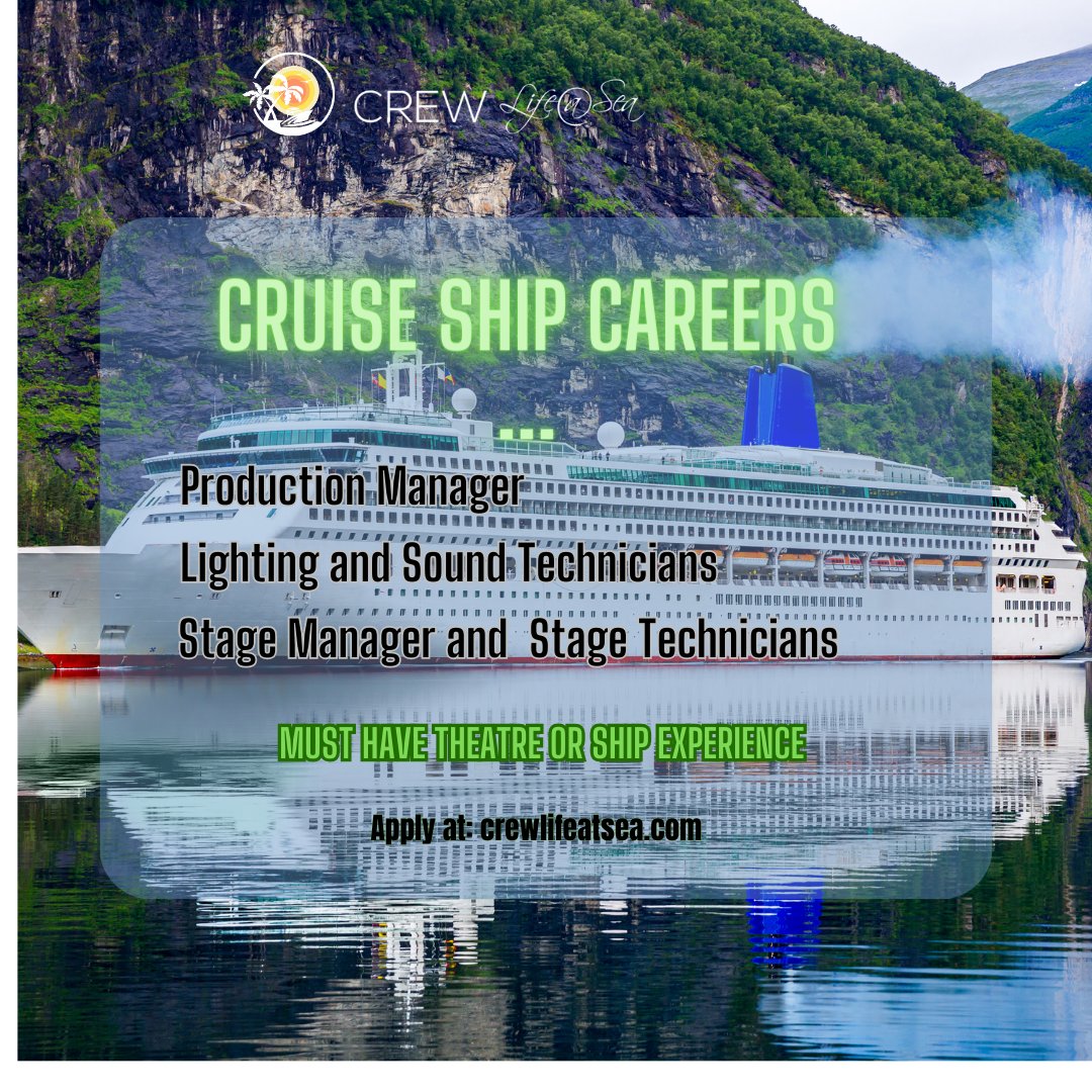 crewlifeatsea's tweet photo. Want to work on a cruiseship?
apply at https://t.co/HQjQRdPXCd
#cruiseshipcareers #productionmanager #workingonacruiseship #crewlifeatsea https://t.co/A78Mbv1eUp