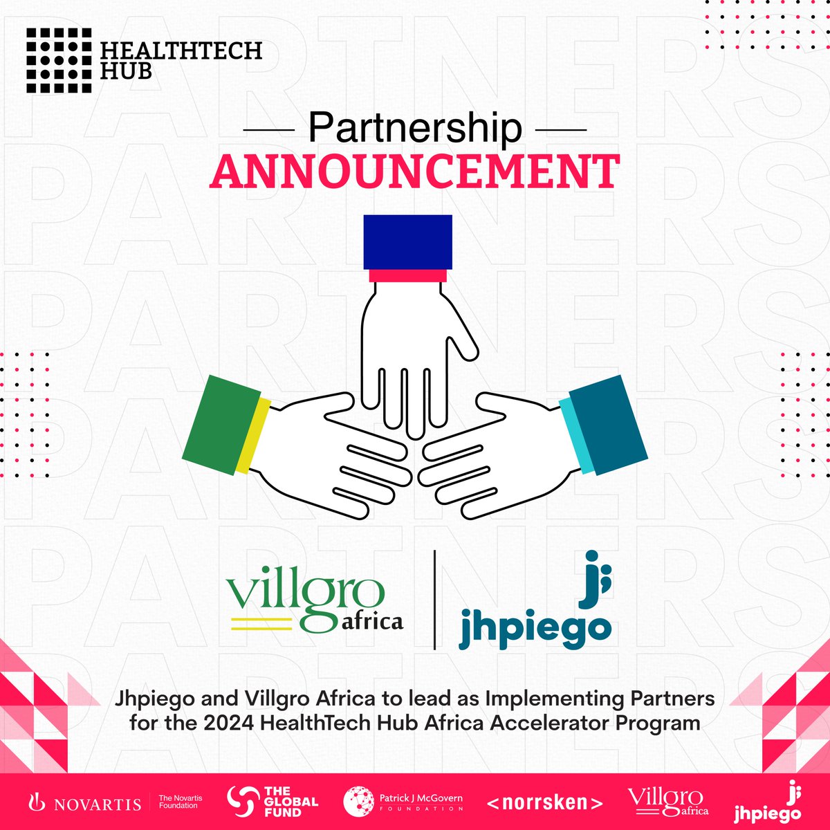 Exciting news! Jhpiego and Villgro Africa team up as lead partners for the 2024 HealthTech Hub Africa Accelerator Program. This collaboration aims to drive innovation, address health challenges, and scale technology in public health systems. #HealthTech #HTHA2024 #AfricanStartup