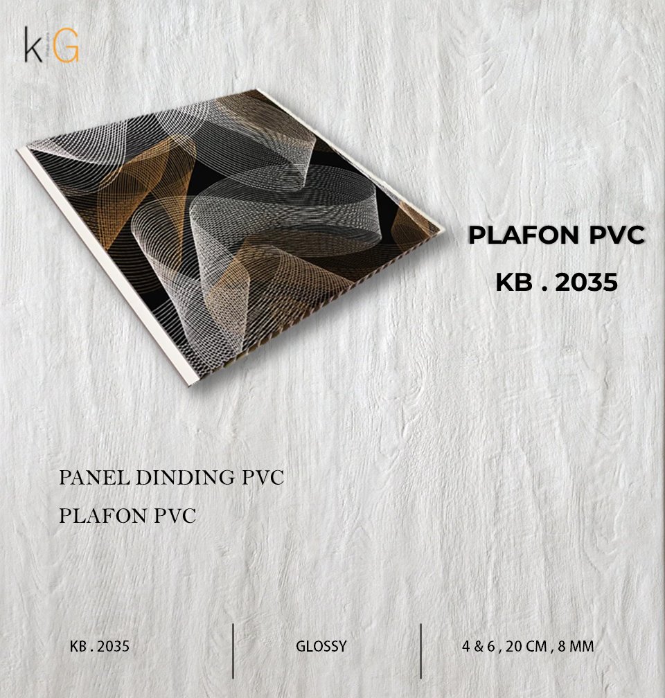 Plafon PVC - KB 2035 Spesifikasi Ketebalan : 8 mm Lebar : 20 cm Panjang yang tersedia : 3m - 4m - 6m Jl. Kavling Pemda Raya No. 323 Karawaci-Tangerang ( 15115 ) #project #plafonpvc #plafonminimalis #pvcplafon #tangerang #jabodetabek #homedecor #ceiling