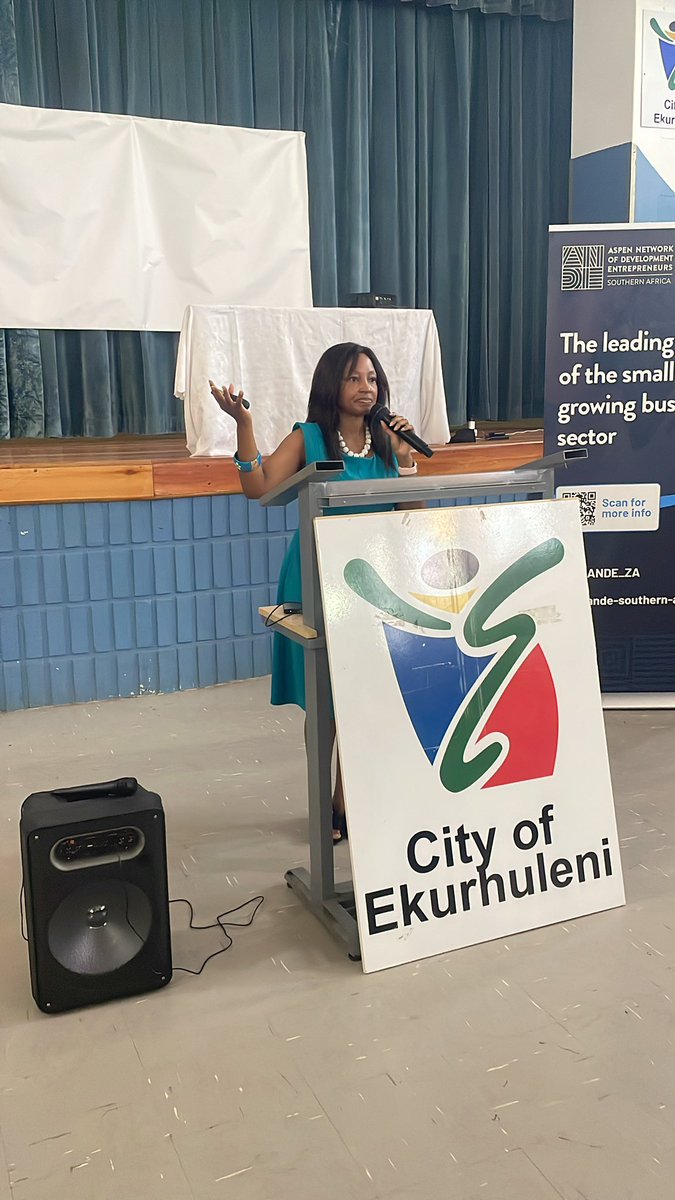 ANDE_ZA's tweet photo. Esteemed coach and facilitator, Tambu Gomo, helps us explore and elaborate on how current policies can disadvantage small &amp; growing businesses (SGBs) and #entrepreneurs 

#ANDESC2024 https://t.co/0uKxgmMkO7