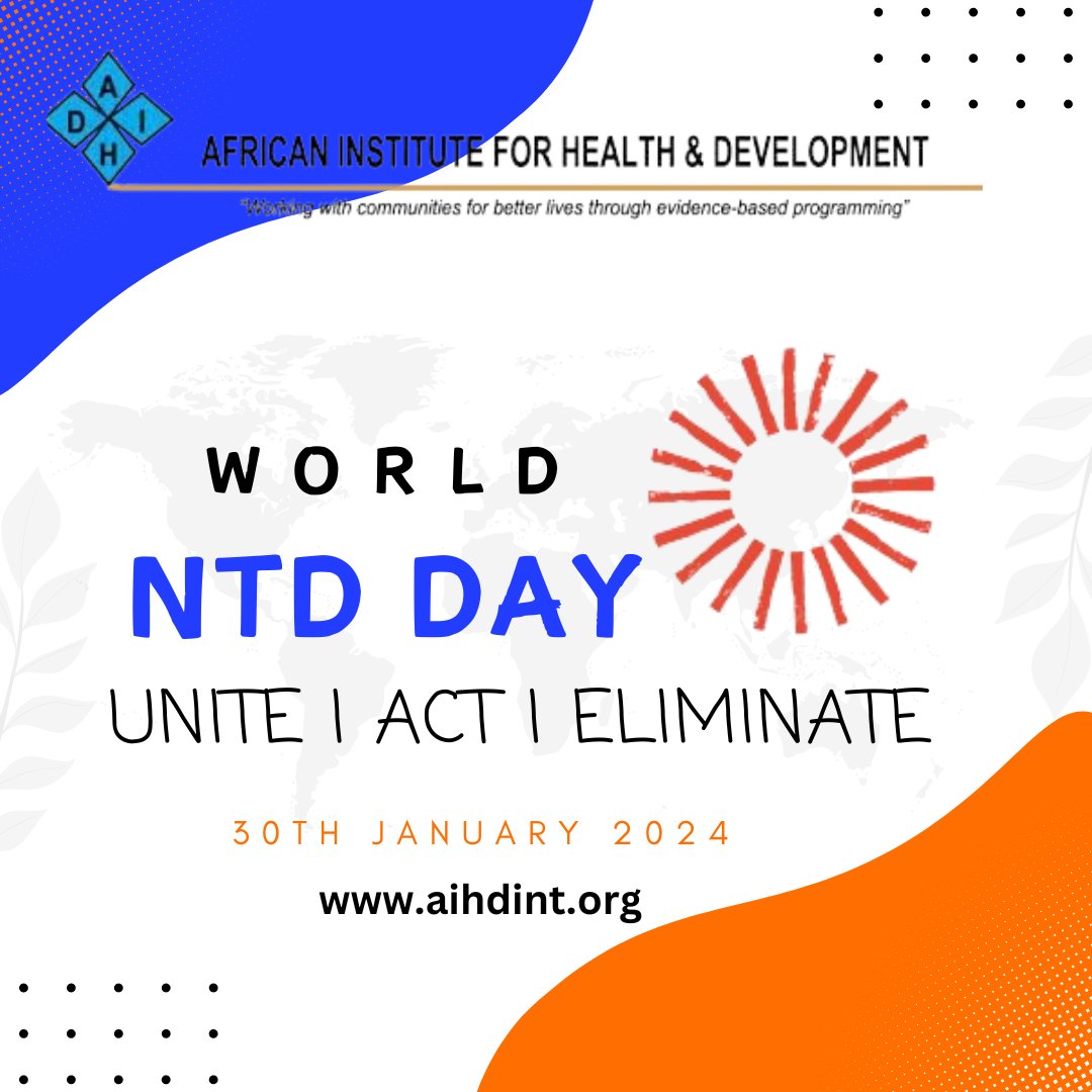 As we celebrate the World NTD Day and launch the
3rd Kenya National Master Plan (2023-2027) today,
the National NTD Program, <a href="/AIHDKENYA/">AIHD</a> and other partners are proud of the gains made in
addressing these diseases within our communities. Together let's Unite, Act, Eliminate #NTDs