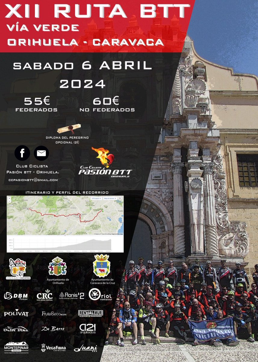 1/2
☑️Avituallamientos en ruta
☑️Almuerzo caliente en Campos del Rio
☑️Asistencia Mecanica en ruta
☑️Gran comida final de hermanamiento
☑️Medalla de Finisher
☑️Camiseta conmemorativa de regalo
☑️Diploma peregrino opcional