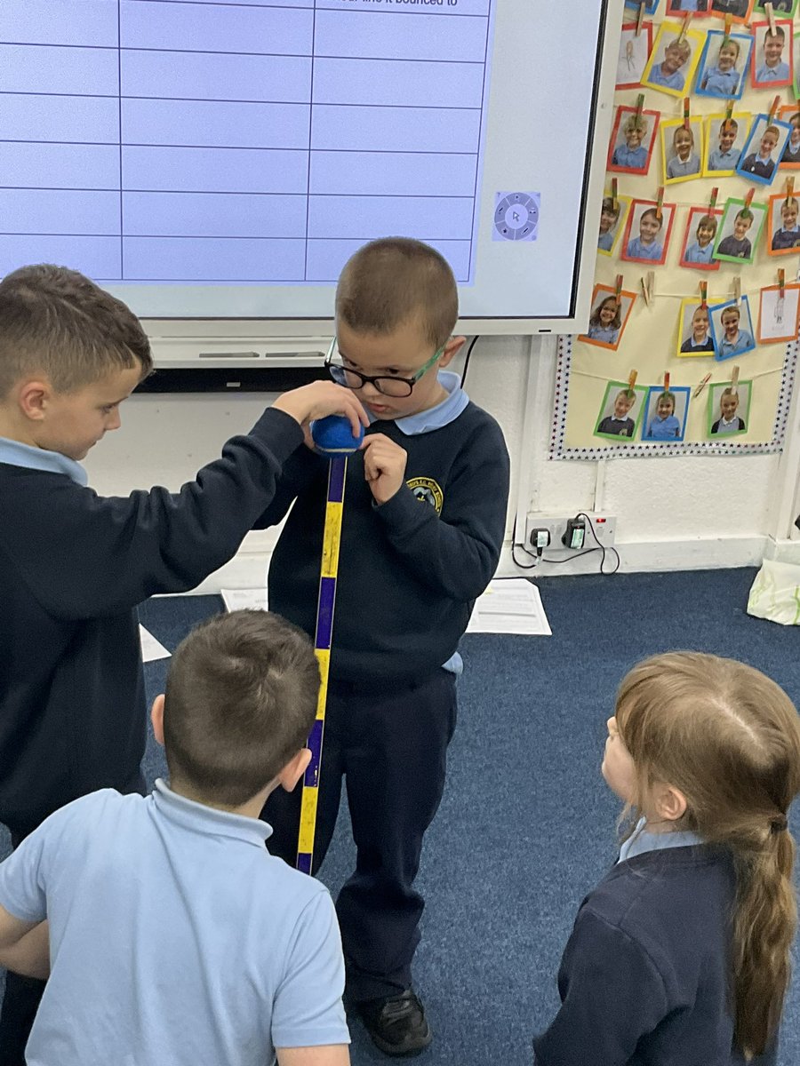 StBernardsep's tweet photo. T2 received a random pair of trainers to get us thinking about the properties we need to have for shoes. Today, we were scientists investigating how bouncy different materials are. #stbScience https://t.co/vnsWqwmUlo