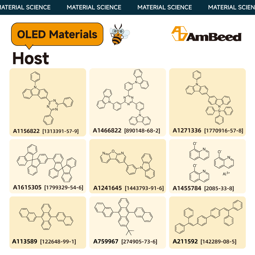 ambeedinfo's tweet photo. Introducing the OLED Materials-Host today! 👇👇👇
A host material supports the formation of exciton by effectively binding electrons and holes.
👉Discover more on our website: https://t.co/2PdPxDaEhh.
#ambeed #chemicals #researchchemicals #OLED #Host #OLEDmaterials https://t.co/elsCPDSGiZ
